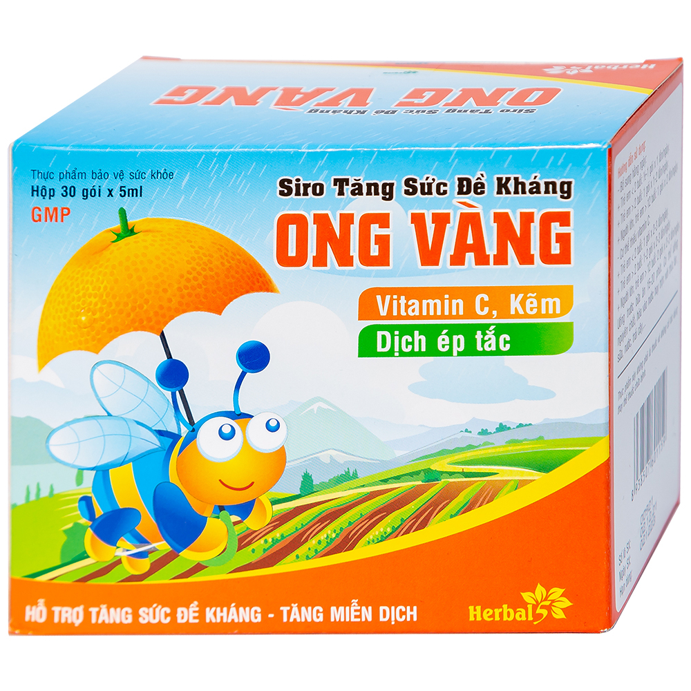 Hình ảnh Siro Ong Vàng tăng hỗ trợ tăng sức đề kháng, tăng miễn dịch (30 gói x 5ml)