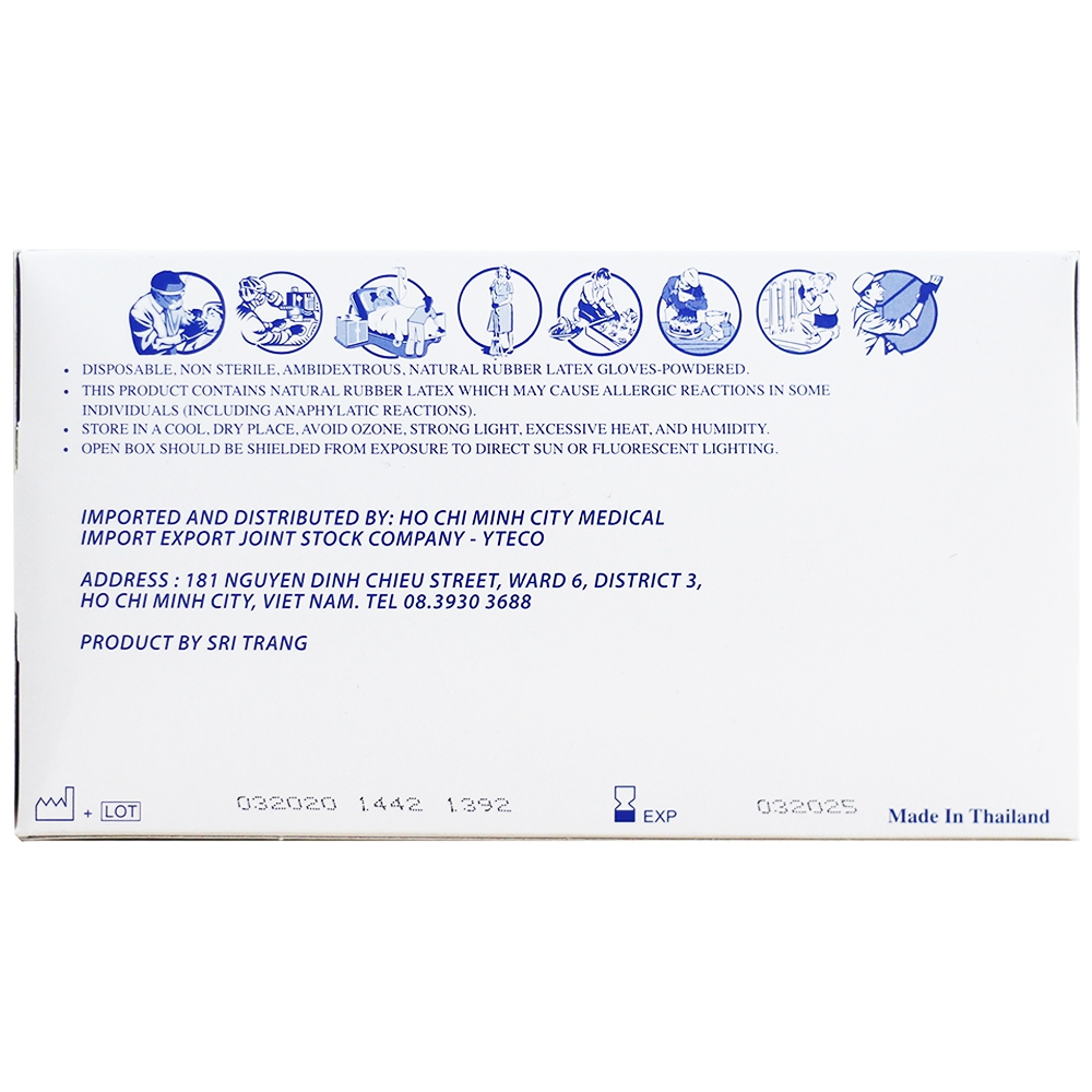 Hình ảnh Găng tay thăm khám dùng trong y tế Super Care Latex Powdered Examination Gloves Size M (100 cái)