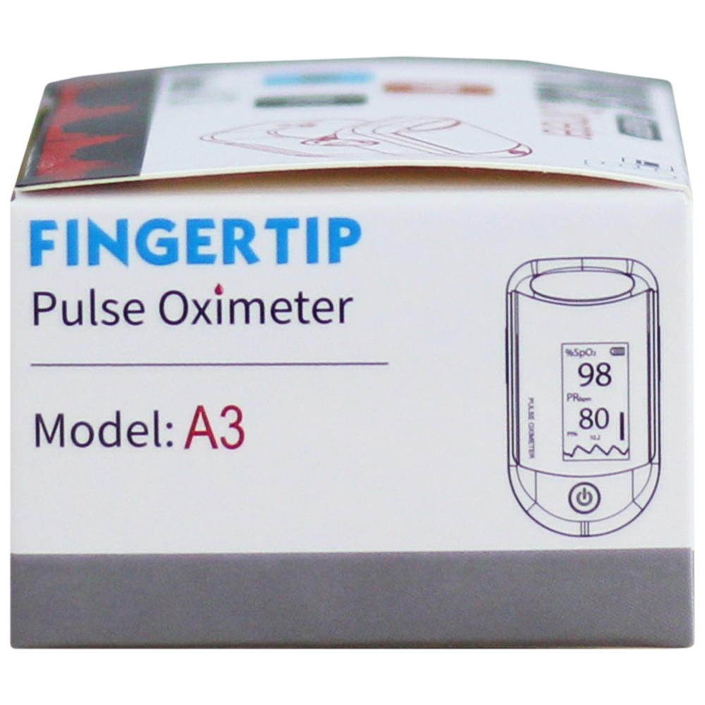 Hình ảnh Máy đo nồng độ oxy trong máu (SPO2) Fingertip Pulse Oximeter A3 hỗ trợ đo nhanh chóng và chính xác