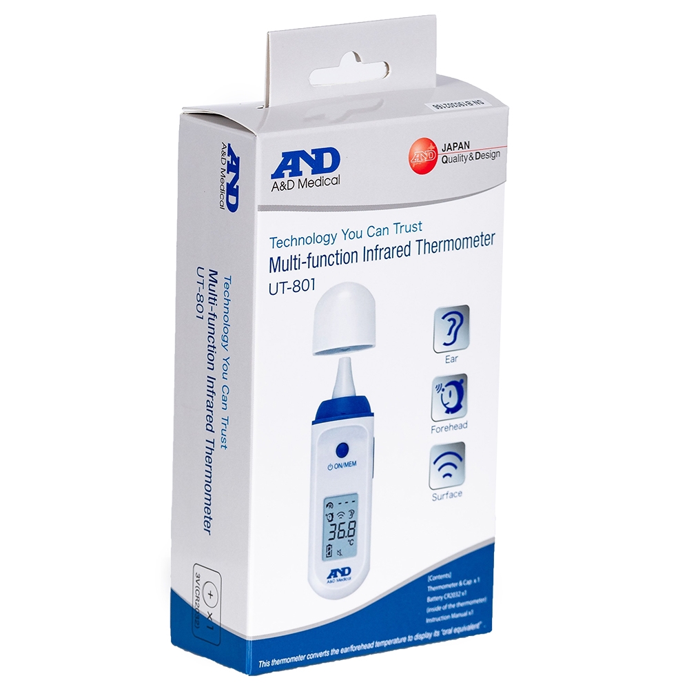 Hình ảnh Nhiệt kế hồng ngoại đo tai, trán AND A&D Medical UT-801 đo nhanh, chính xác chỉ sau 1 giây