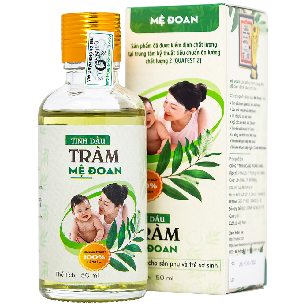 Tinh dầu Tràm Mệ Đoan hỗ trợ phòng giảm các chứng cảm cúm, sổ mũi, ho, ngạt mũi (50ml)