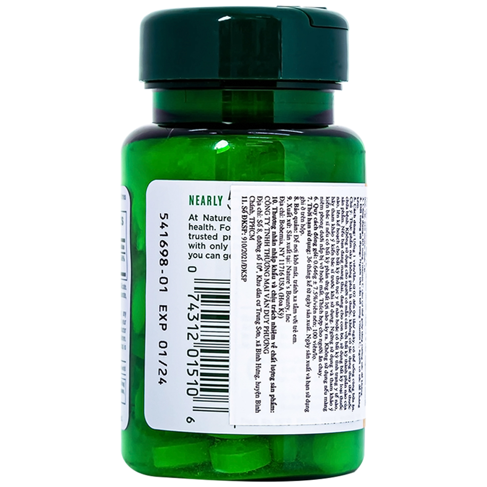Hình ảnh Viên uống C 500mg Nature's Bounty bổ sung vitamin C, tăng cường sức đề kháng (100 viên)