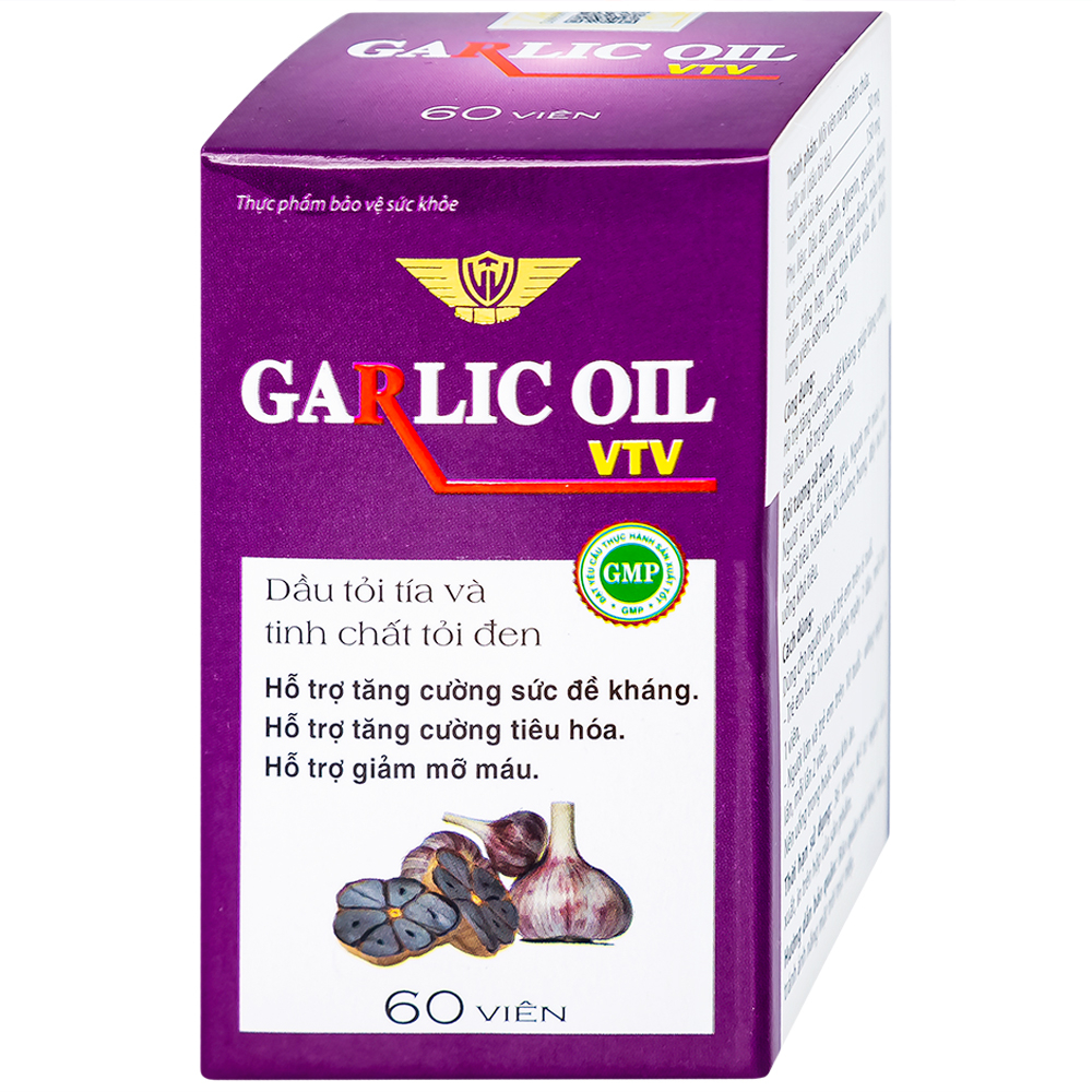 Hình ảnh Viên dầu tỏi đen Garlics Oil VTV hỗ trợ tăng cường sức đề kháng (60 viên)