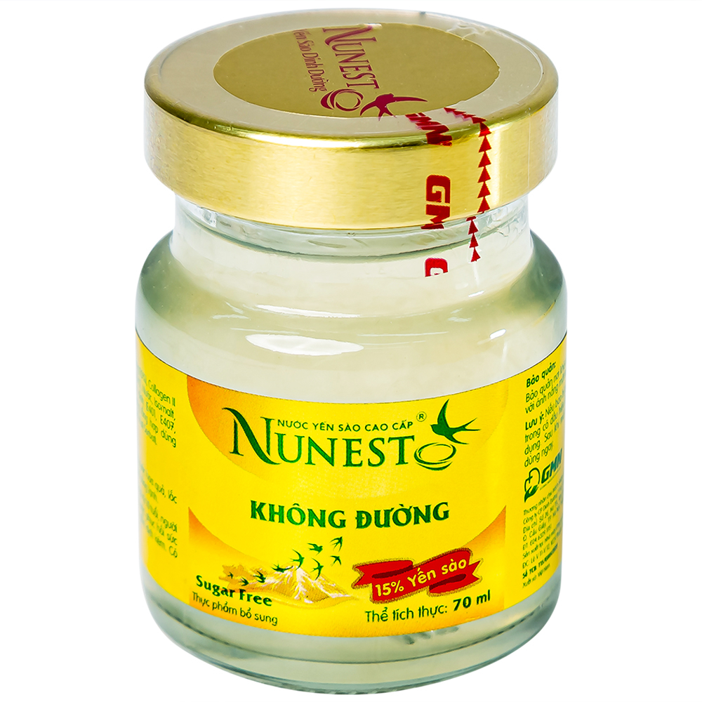 Hình ảnh Nước Yến Sào cao cấp Nunest 15% không đường, giúp bồi bổ cơ thể, tăng cường sức khỏe (6 hũ x 70ml)