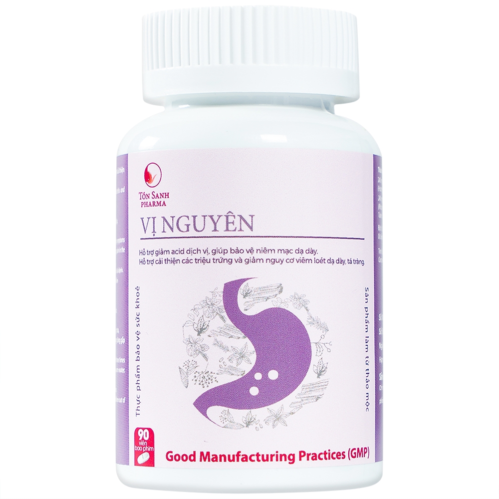 Hình ảnh Viên uống Vị Nguyên hỗ trợ giảm acid dịch vị, bảo vệ niêm mạc dạ dày (90 viên)