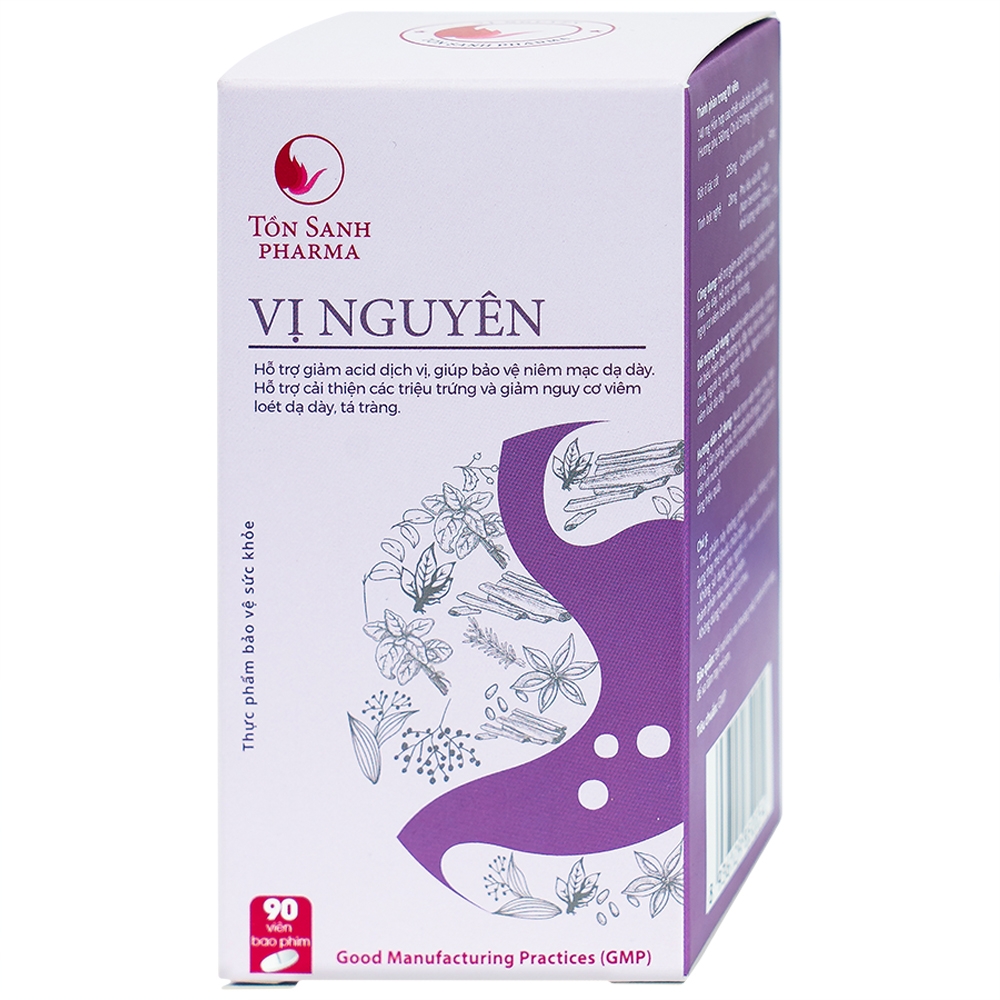 Hình ảnh Viên uống Vị Nguyên hỗ trợ giảm acid dịch vị, bảo vệ niêm mạc dạ dày (90 viên)