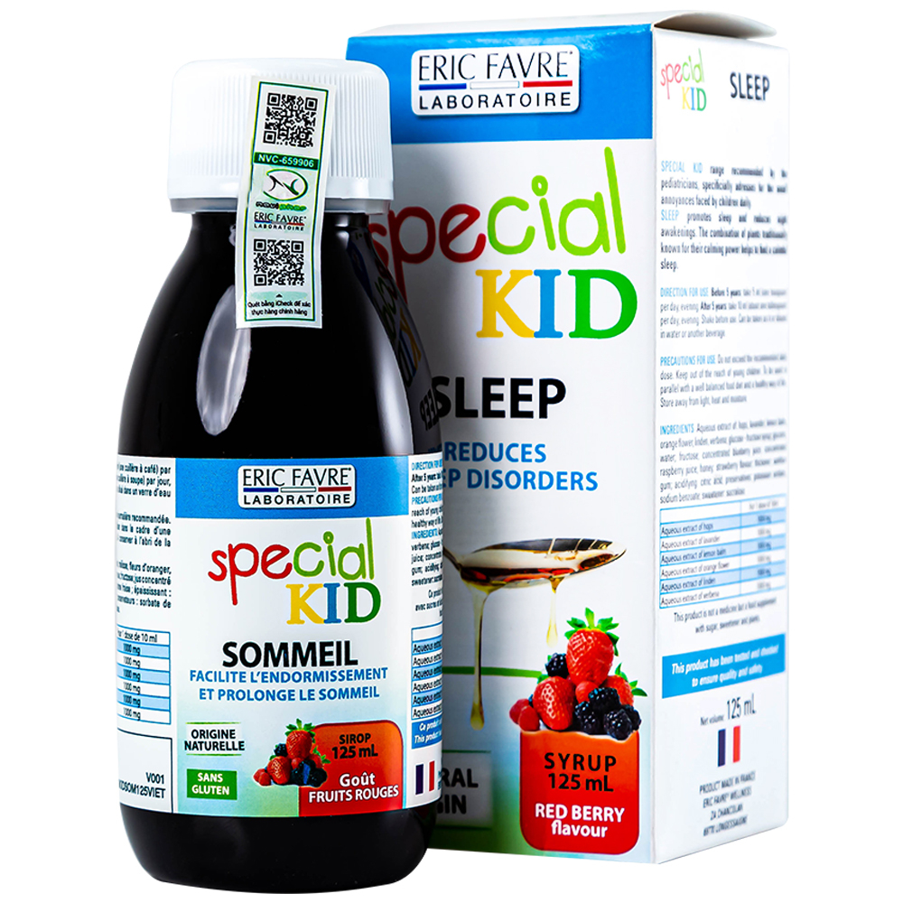 Hình ảnh Siro Special Kid Sommeil hỗ trợ an thần kinh, giúp trẻ ngủ ngon giấc (125ml)