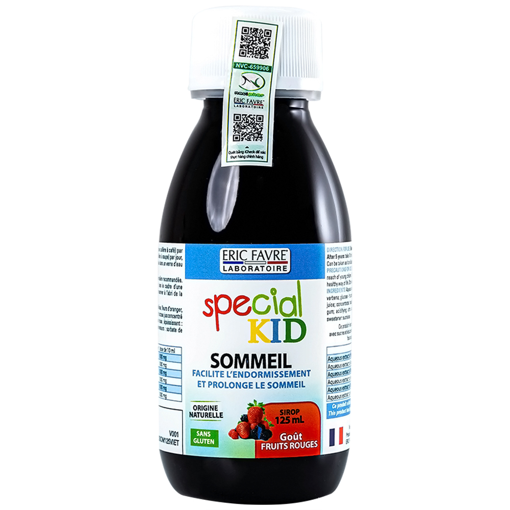 Hình ảnh Siro Special Kid Sommeil hỗ trợ an thần kinh, giúp trẻ ngủ ngon giấc (125ml)