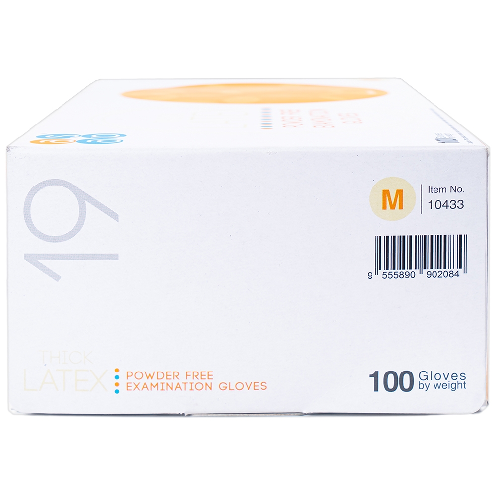 Hình ảnh Găng tay cao su y tế không bột Size M Polymer Latex Asap Powder Free Examination Gloves (100 cái)