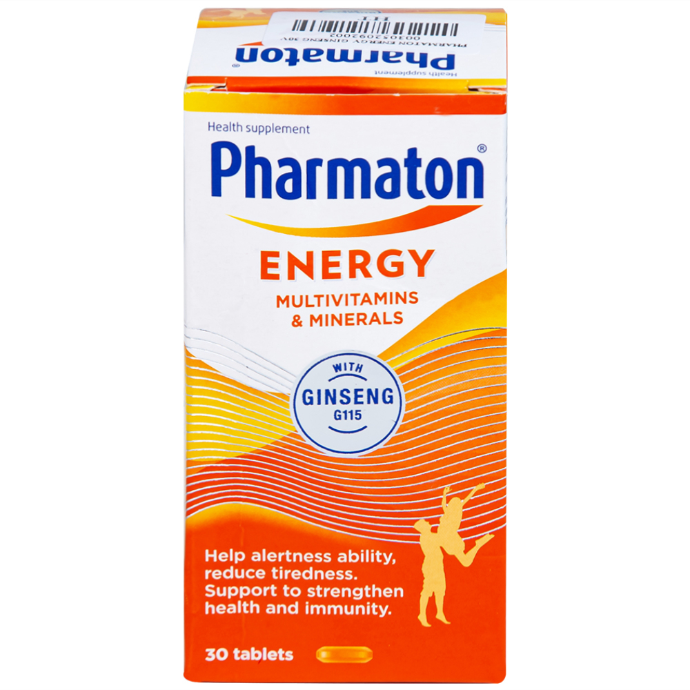 Hình ảnh Viên uống Pharmaton Energy hỗn hợp vitamin và khoáng chất giúp tỉnh táo, hỗ trợ giảm mệt mỏi (30 viên)