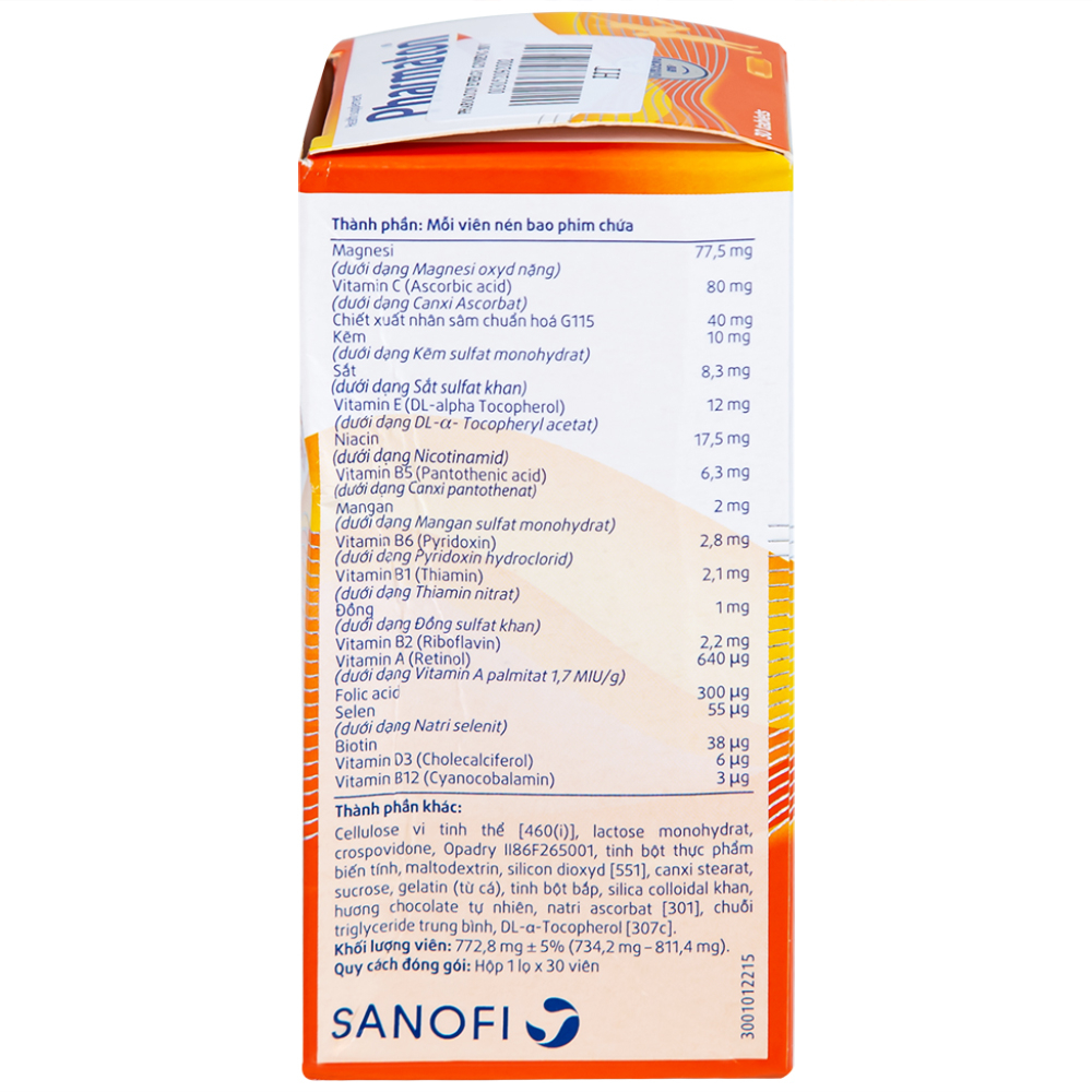 Hình ảnh Viên uống Pharmaton Energy hỗn hợp vitamin và khoáng chất giúp tỉnh táo, hỗ trợ giảm mệt mỏi (30 viên)