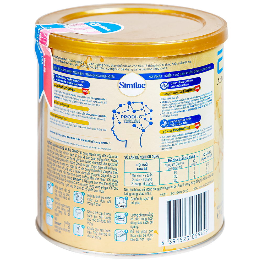 Hình ảnh Sữa bột Similac 1 Abbott bổ sung dinh dưỡng cho trẻ 0 - 6 tháng (400g)