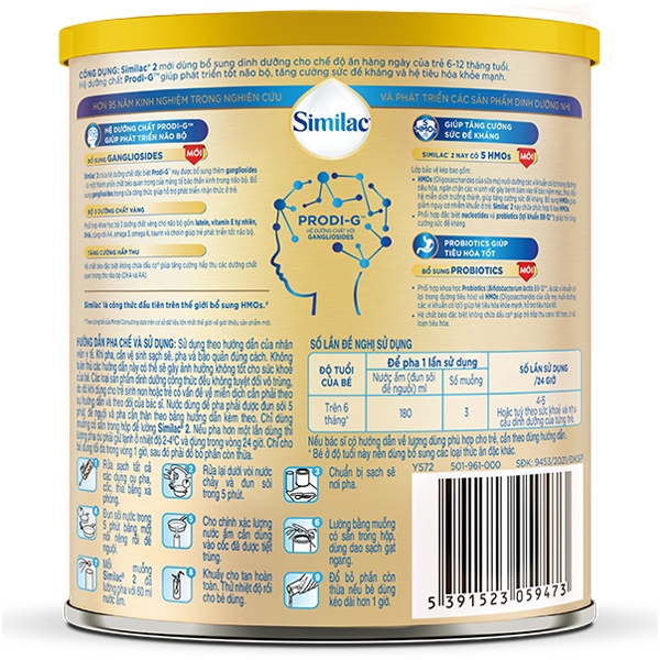 Hình ảnh Sữa bột Similac 2 Abbott phát triển não bộ, tăng miễn dịch, hỗ trợ tiêu hóa cho trẻ 6 - 12 tháng (400g)