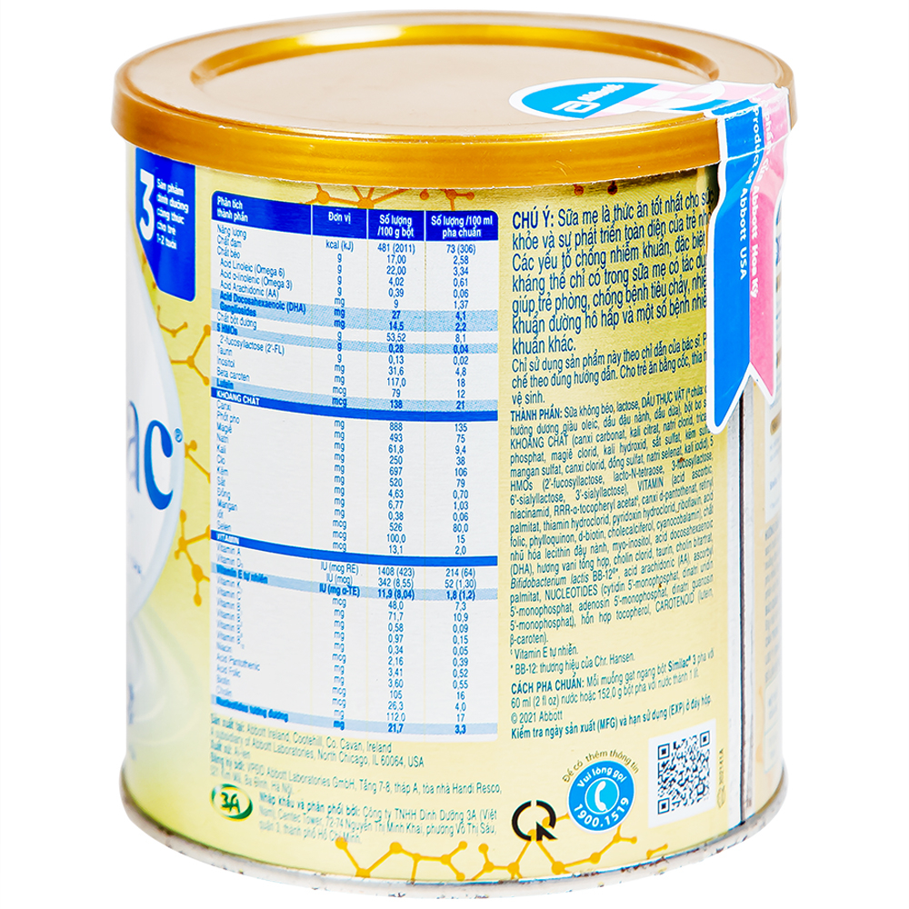 Hình ảnh Sữa bột Similac 3 Abbott bổ sung dinh dưỡng cho trẻ 1 - 2 tuổi (400g)