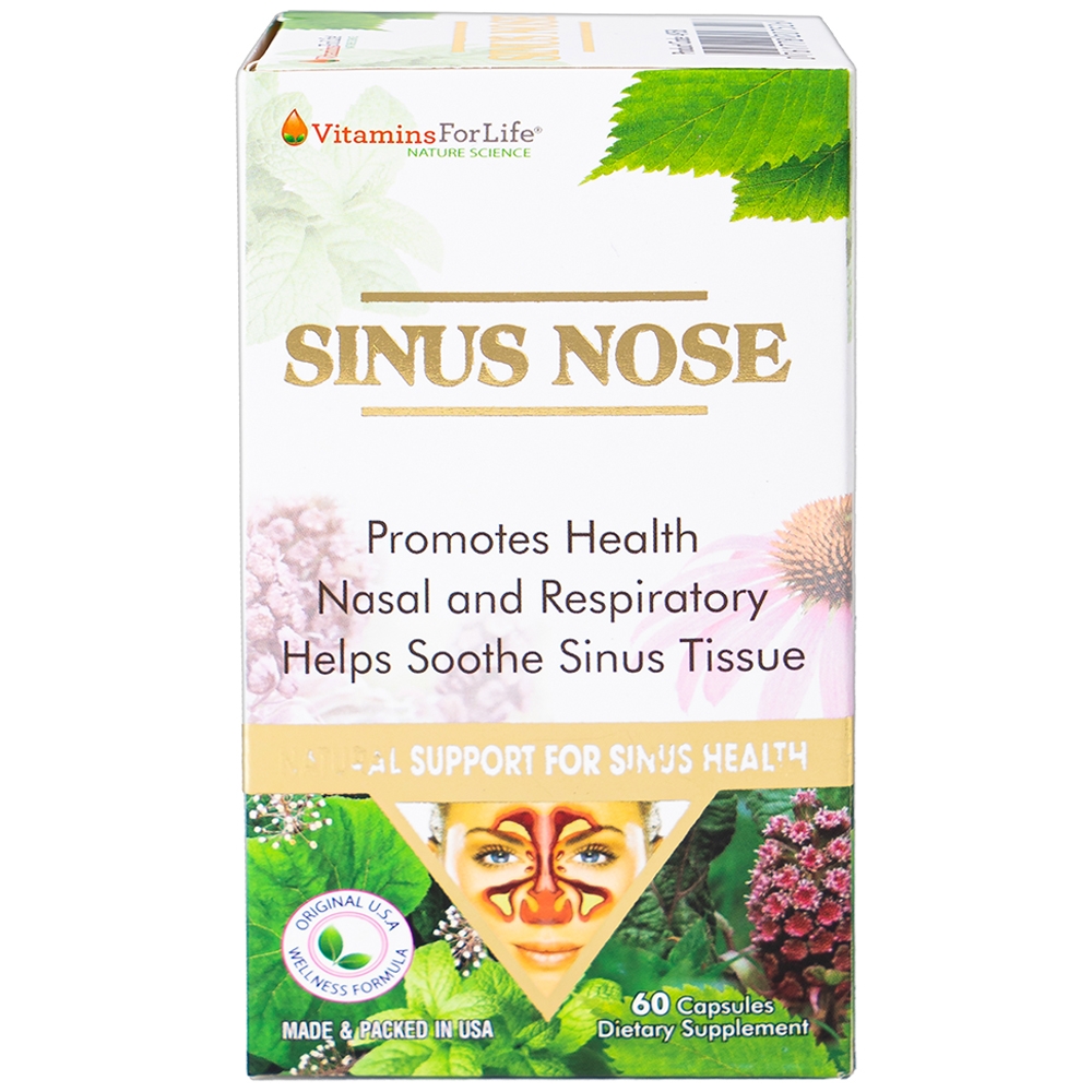 Hình ảnh Viên uống Sinus Nose Vitamins For Life hỗ trợ tăng cường sức khỏe đường hô hấp (60 viên)