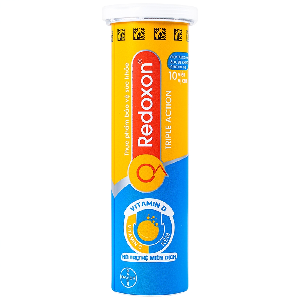 Hình ảnh Viên sủi Redoxon Triple Action Bayer bổ sung vitamin C, D và kẽm giúp nâng cao sức đề kháng (10 viên)