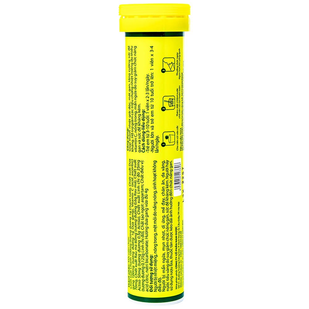 Hình ảnh Viên sủi Thanh Nhiệt Livecool Nam Dược hương dưa gang giải độc, mát gan, tăng cường sức đề kháng (16 viên)