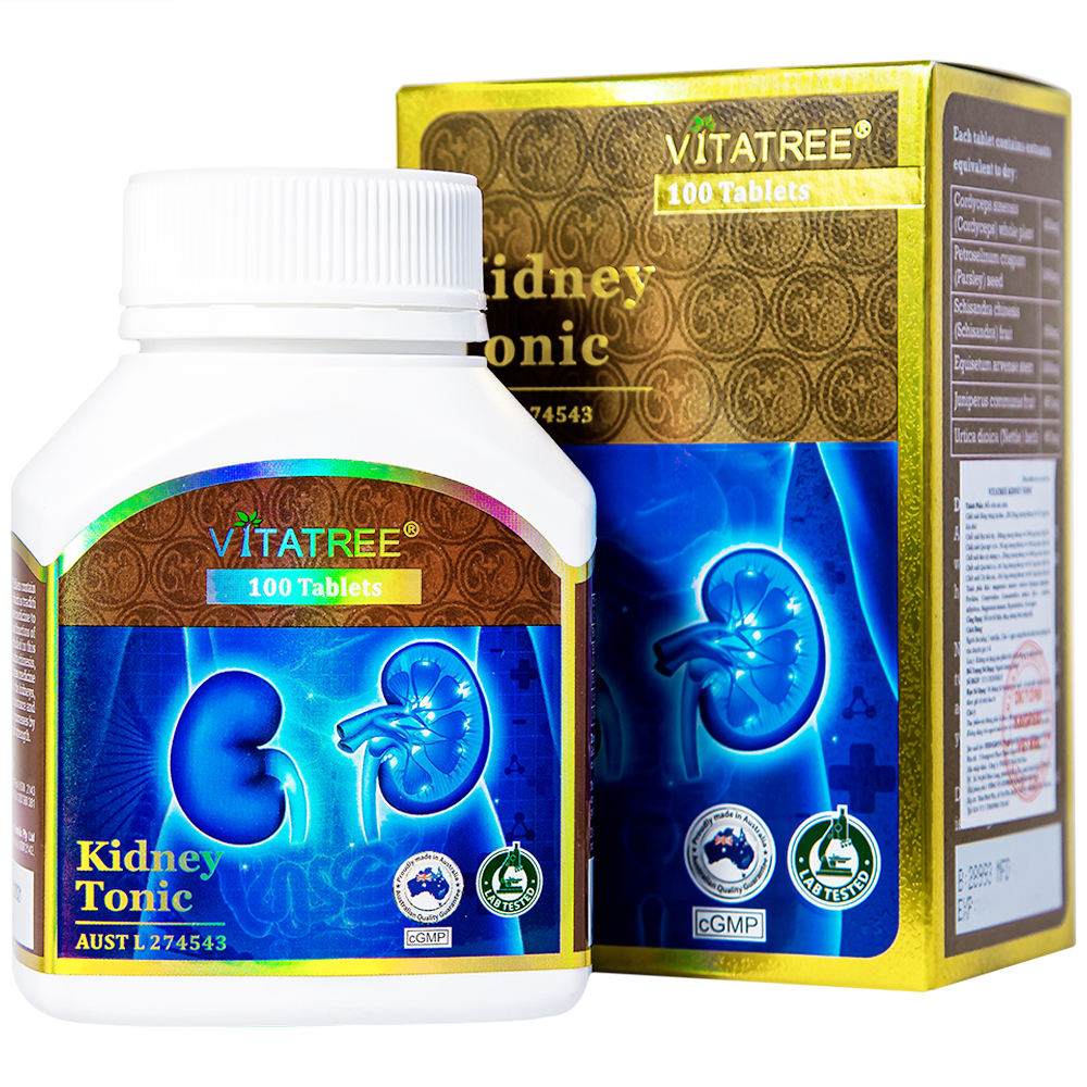 Viên uống Vitatree Kidney Tonic hỗ trợ bổ thận, tăng cường chức năng thận (100 viên)