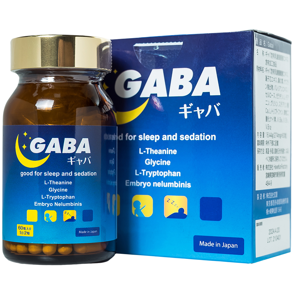Viên uống Gaba Jpanwell giảm các triệu chứng mất ngủ, khó ngủ, giấc ngủ không sâu (60 viên)