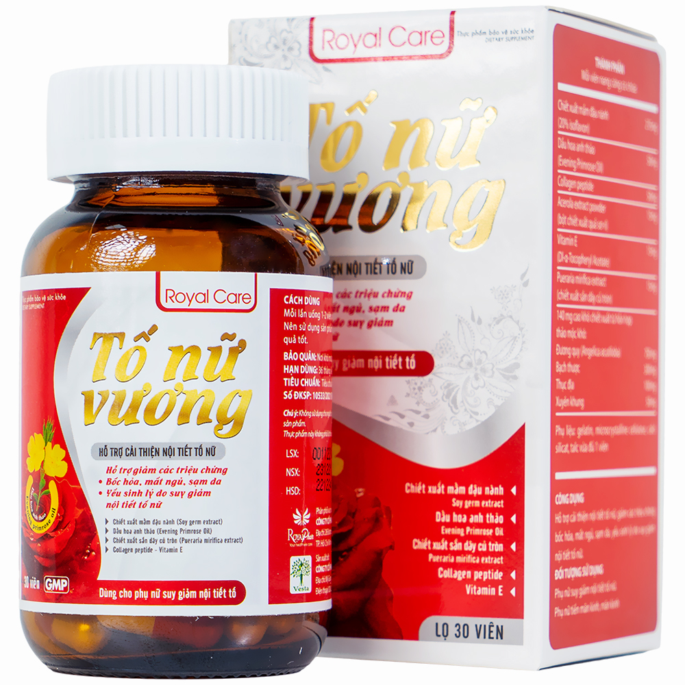 Viên uống Tố Nữ Vương Royal Care hỗ trợ cải thiện nội tiết tố nữ (30 viên)