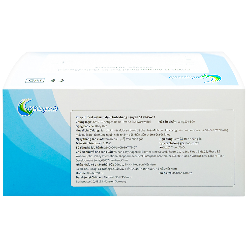 Hình ảnh Bộ kit test nước bọt Covid-19 Antigen Rapid độ nhạy lên đến 96%, độ đặc hiệu 99% (20 kit)