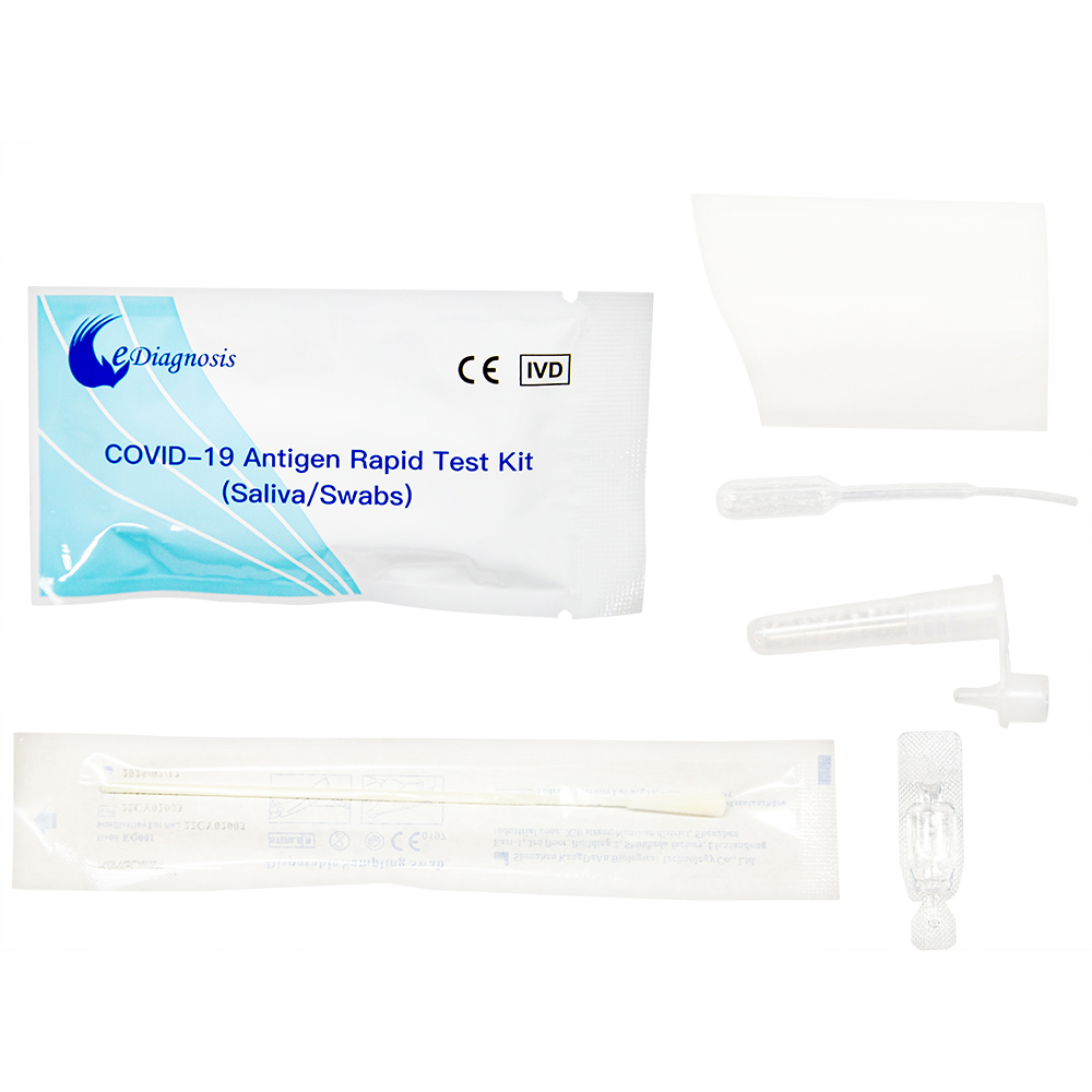 Hình ảnh Bộ kit test nước bọt Covid-19 Antigen Rapid độ nhạy lên đến 96%, độ đặc hiệu 99% (20 kit)