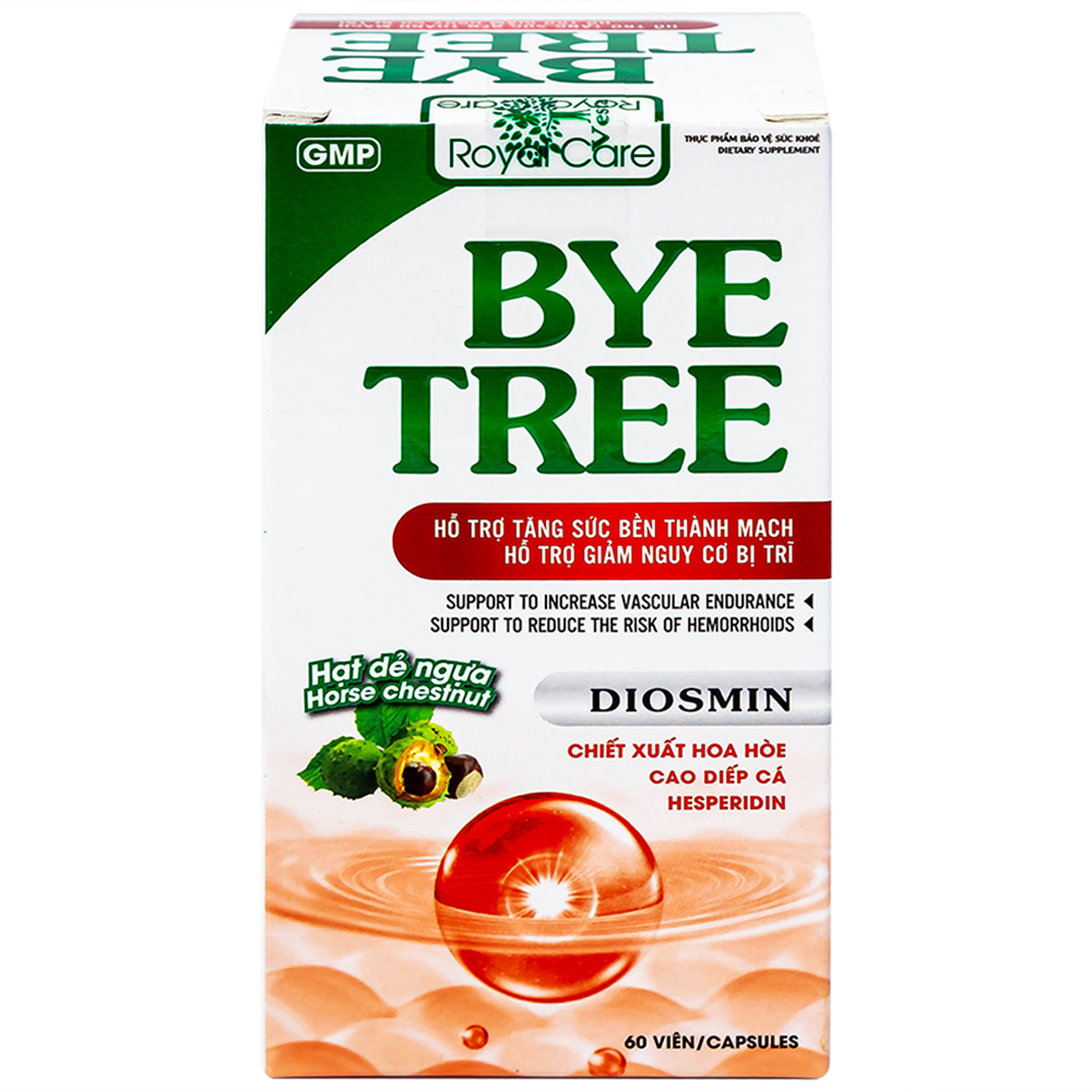 Hình ảnh Viên uống Bye Tree Royal Care hỗ trợ tăng sức bền thành mạch, giảm nguy cơ bị trĩ (60 viên)