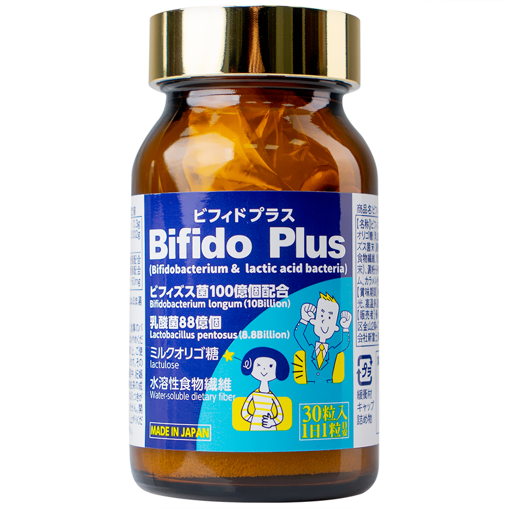 Hình ảnh Viên uống Bifido Plus Jpanwell bổ sung các lợi khuẩn tăng cường sức khỏe đại tràng (30 viên)