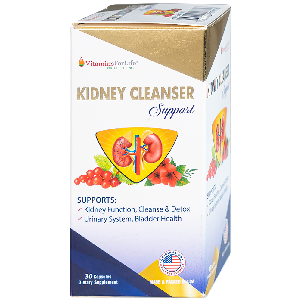 Hình ảnh Viên uống Kidney Cleanser Support chống oxy hóa, giảm nguy cơ viêm đường tiết niệu (30 viên) 