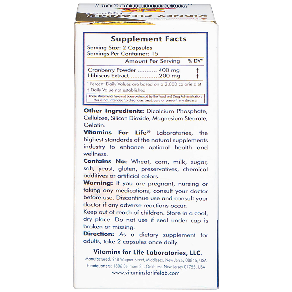 Hình ảnh Viên uống Kidney Cleanser Support chống oxy hóa, giảm nguy cơ viêm đường tiết niệu (30 viên) 