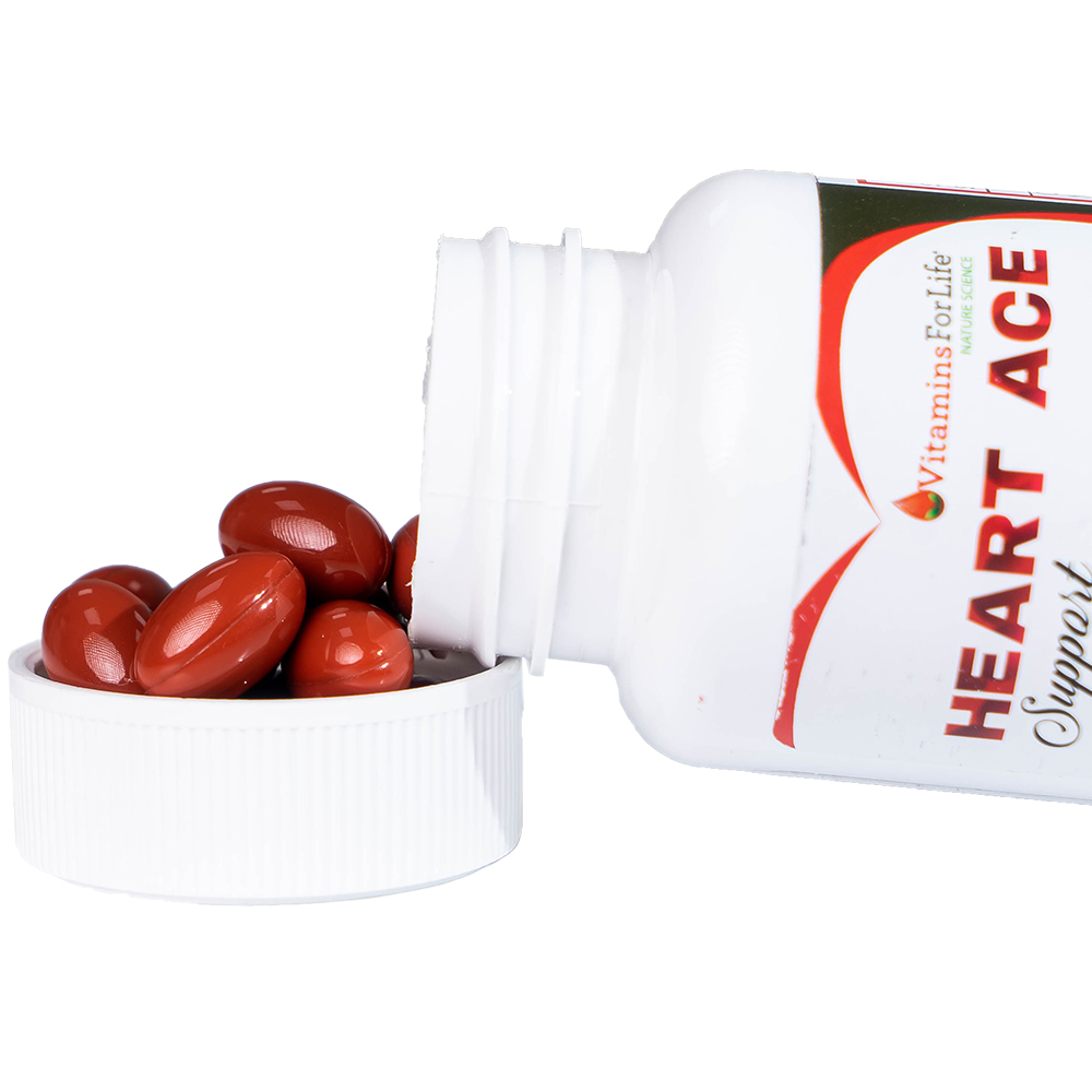 Hình ảnh Viên uống Heart Ace Support Vitamins For Life hỗ trợ sức khỏe tim mạch, điều hòa nhịp tim (Hộp 30 viên)