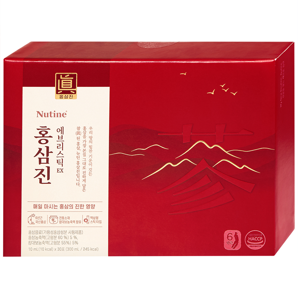 Hình ảnh Nước Hồng Sâm Cô Đặc Hongsamjin Everystick EX hỗ trợ bồi bổ cơ thể, tăng cường sức khỏe (30 gói x 10g)