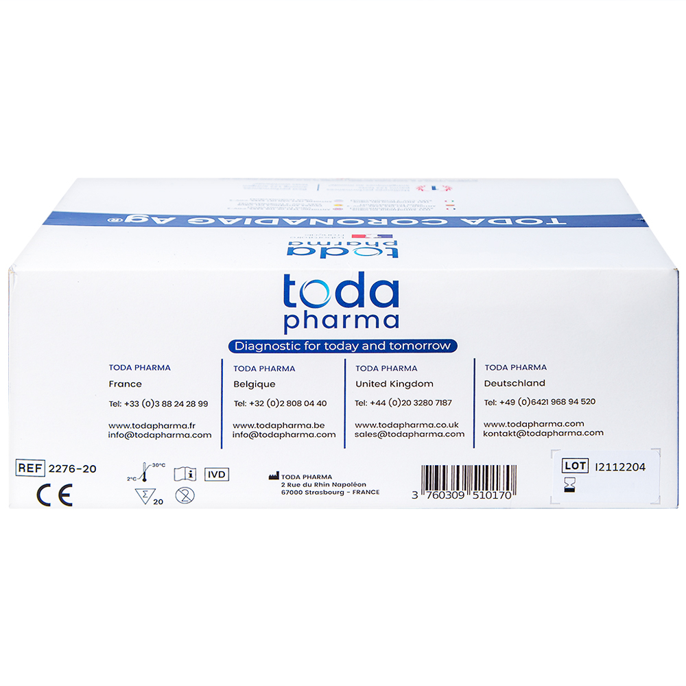 Hình ảnh Bộ kit test nhanh Covid Toda Coronadiag Ag độ nhạy lên tới 98,6%, độ đặc hiệu 100% (20 kit)