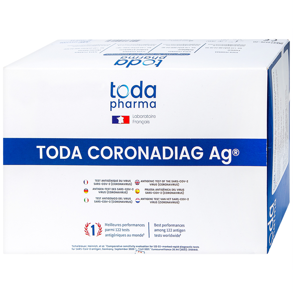 Hình ảnh Bộ kit test nhanh Covid Toda Coronadiag Ag độ nhạy lên tới 98,6%, độ đặc hiệu 100% (20 kit)
