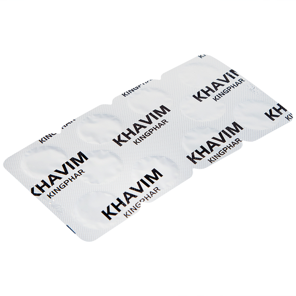 Hình ảnh Viên ngậm Khavim Kingphar dùng cho người bị ho khan, ho có đờm (2 vỉ x 10 viên)