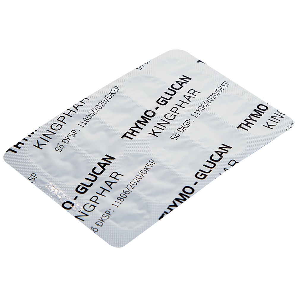 Hình ảnh Viên uống Thymo-Glucan Kingphar nâng cao sức đề kháng, giúp cơ thể khỏe mạnh (3 vỉ x 10 viên) 
