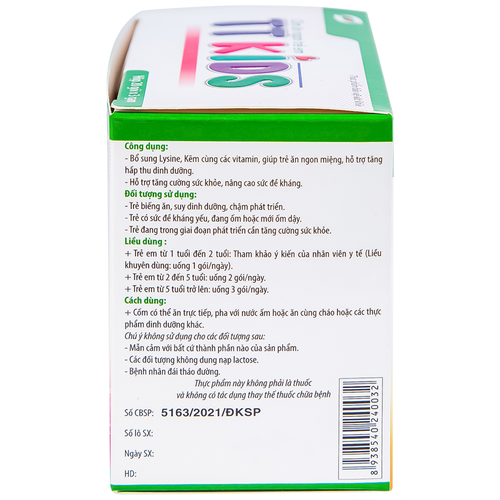Hình ảnh Cốm ăn ngon trẻ em TT KIDS Traphaco hỗ trợ tăng hấp thu dinh dưỡng, tăng cường sức khỏe (20 gói x 3g)
