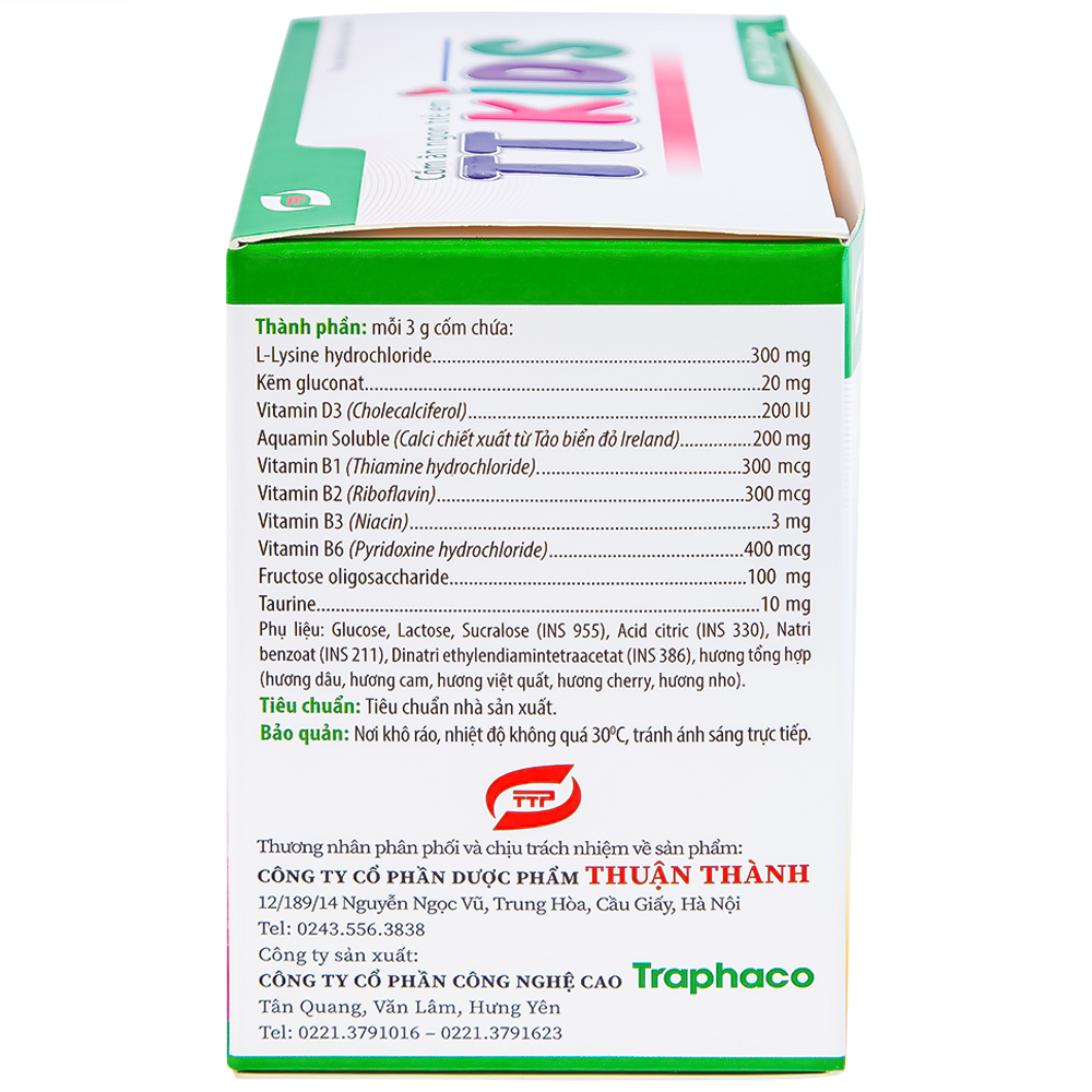 Hình ảnh Cốm ăn ngon trẻ em TT KIDS Traphaco hỗ trợ tăng hấp thu dinh dưỡng, tăng cường sức khỏe (20 gói x 3g)