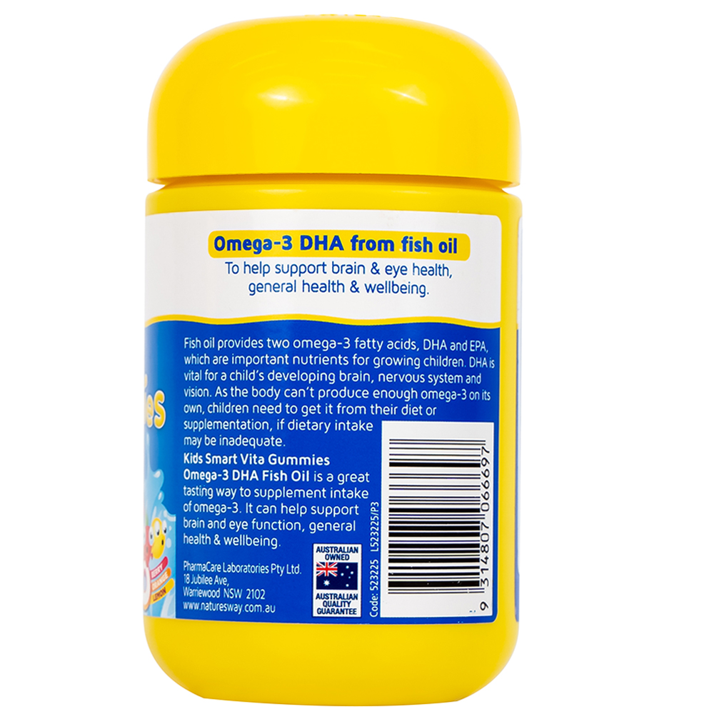 Hình ảnh Viên nhai Nature's Way Kids Smart Vita Gummies Omega-3 DHA Fish Oil hỗ trợ tăng cường sức khỏe (60 viên)