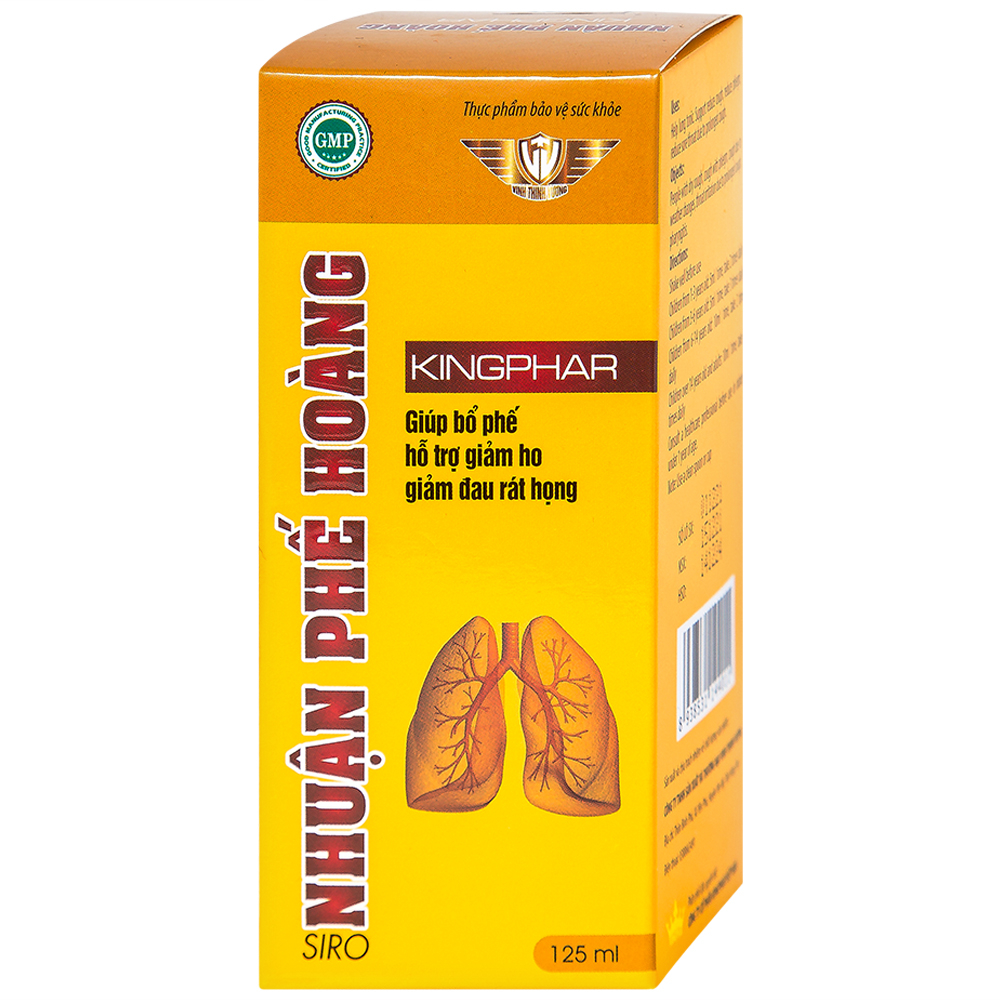Hình ảnh Siro Nhuận Phế Hoàng Kingphar hỗ trợ giảm ho, giảm đờm (125ml)