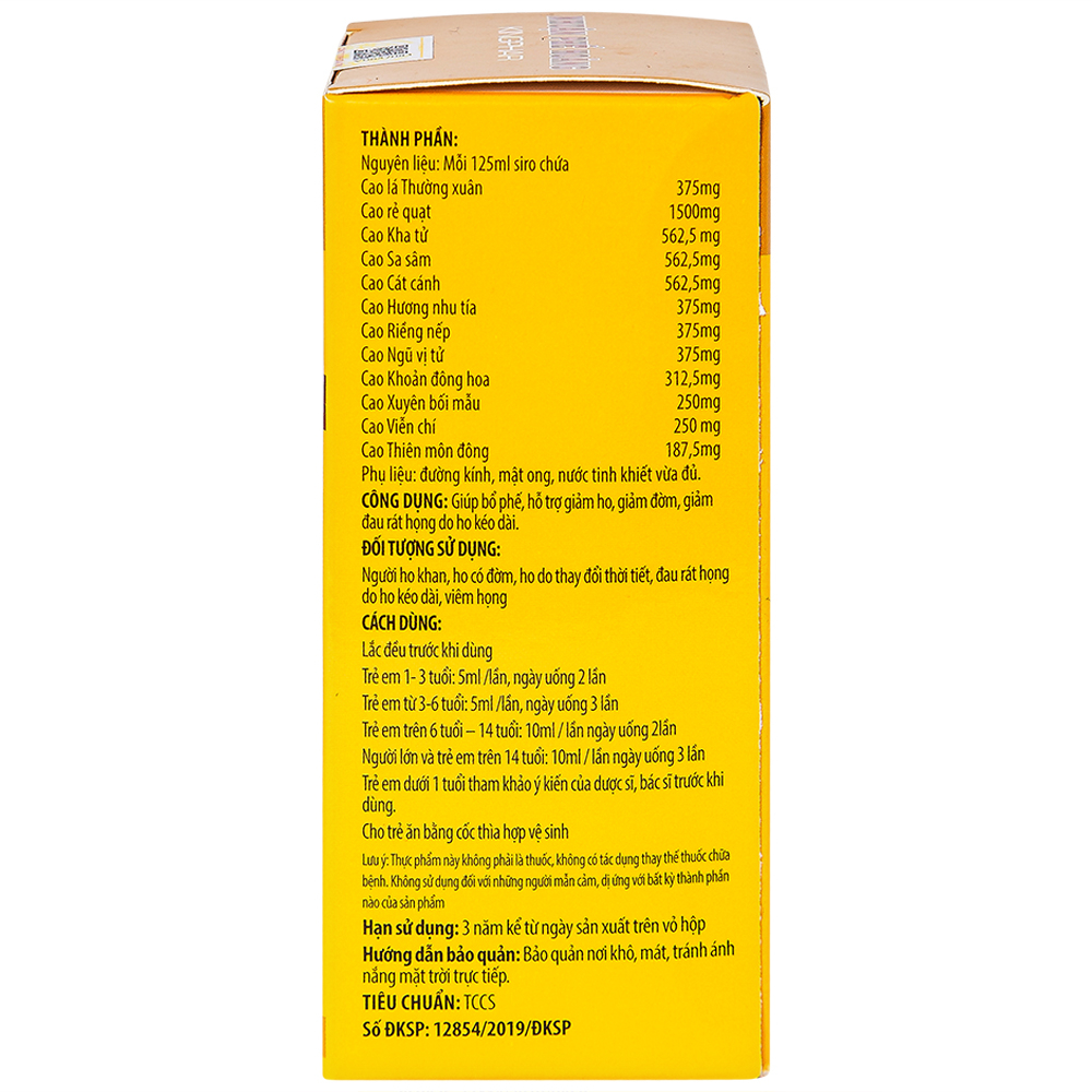 Hình ảnh Siro Nhuận Phế Hoàng Kingphar hỗ trợ giảm ho, giảm đờm (125ml)