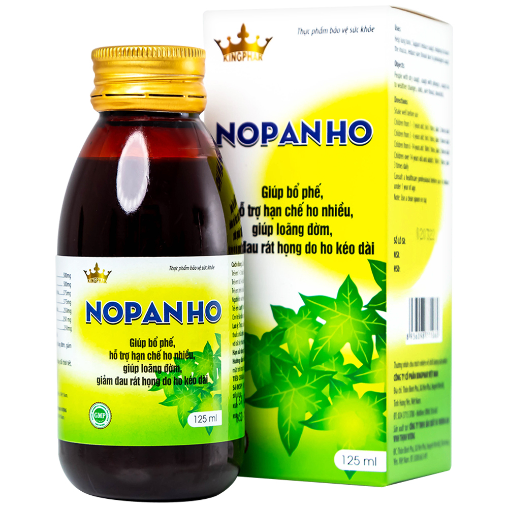 Siro Nopanho Kingphar giúp bổ phế, hạn chế ho nhiều (125ml)