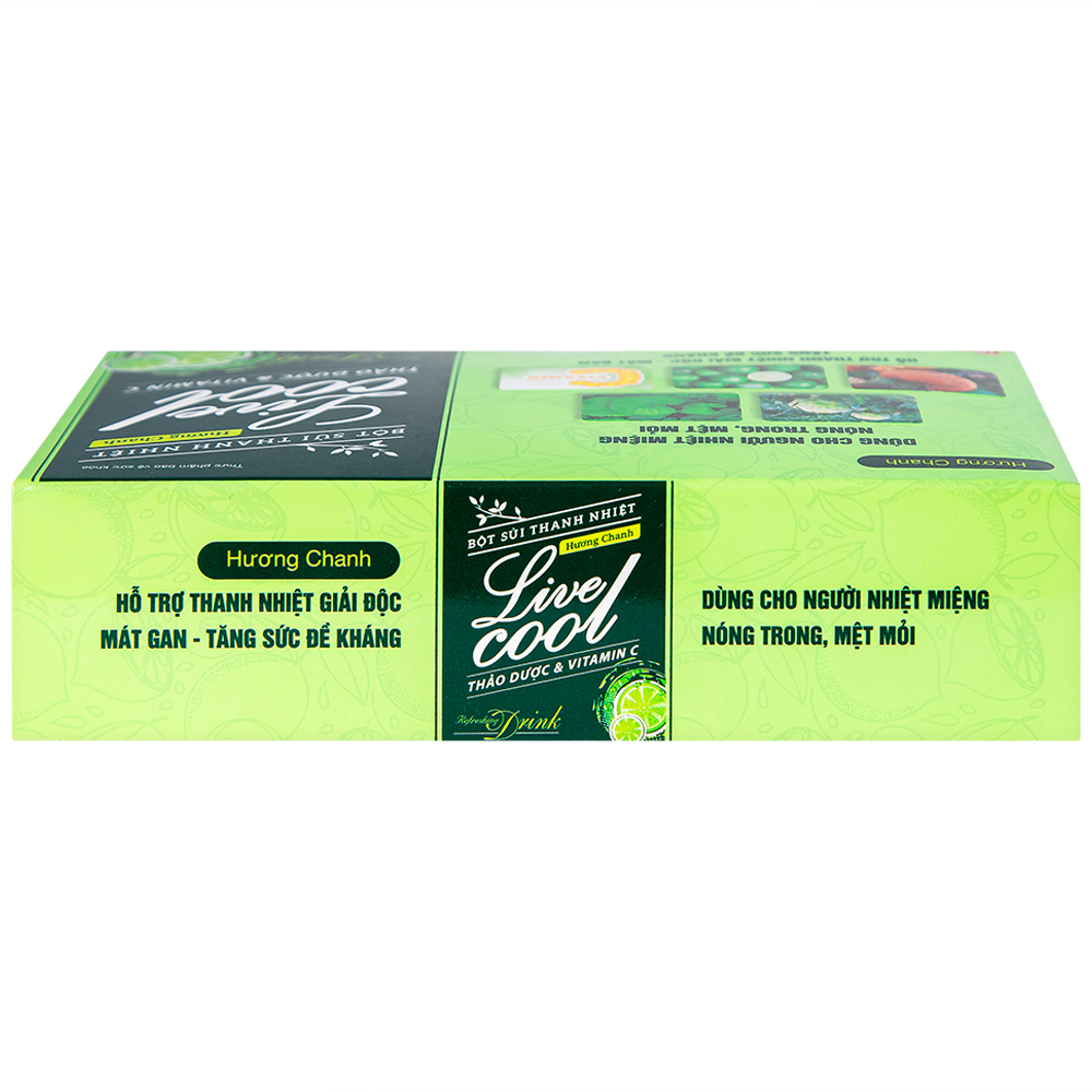 Hình ảnh Bột sủi Thanh Nhiệt Livecool Nam Dược hương chanh hỗ trợ giải độc, mát gan (10 gói x 7g)