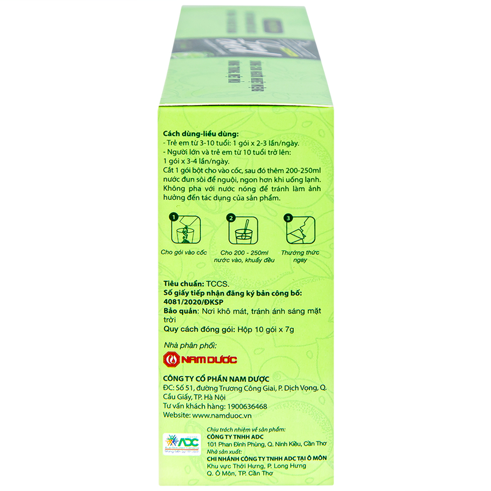 Hình ảnh Bột sủi Thanh Nhiệt Livecool Nam Dược hương chanh hỗ trợ giải độc, mát gan (10 gói x 7g)