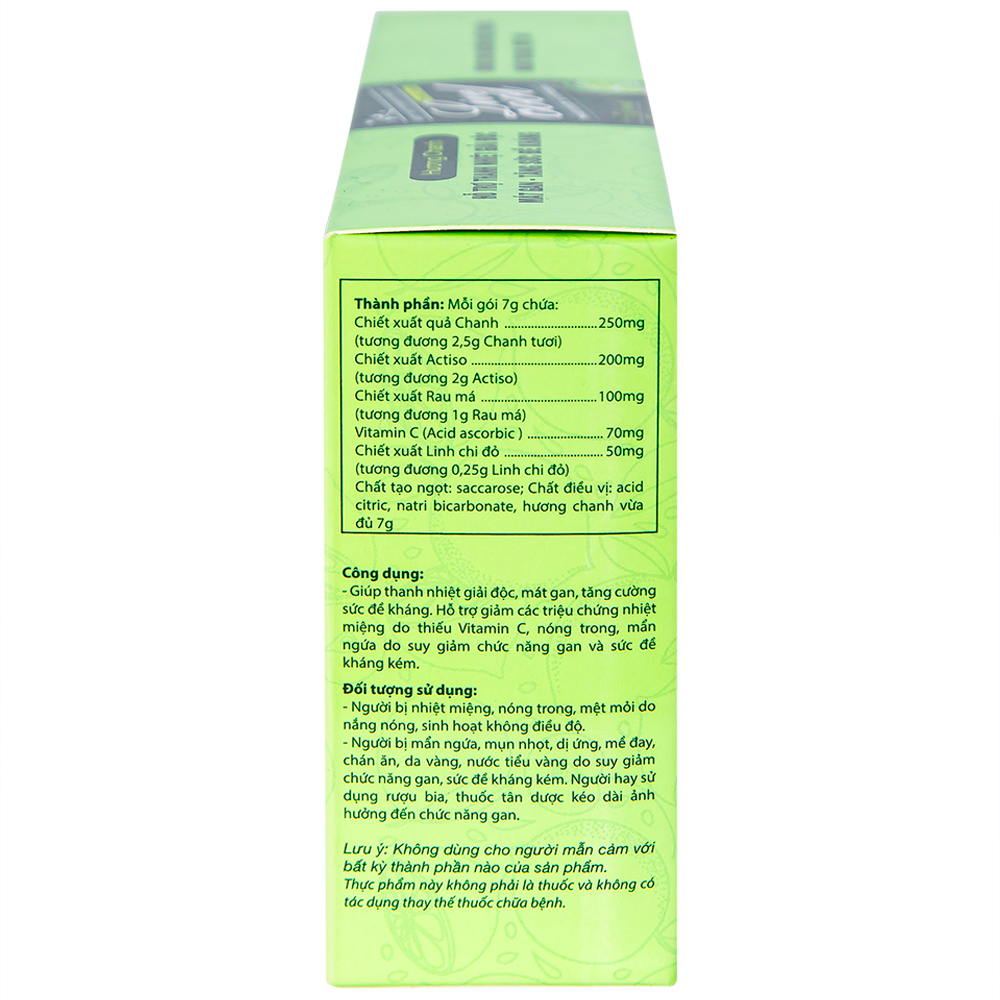 Hình ảnh Bột sủi Thanh Nhiệt Livecool Nam Dược hương chanh hỗ trợ giải độc, mát gan (10 gói x 7g)