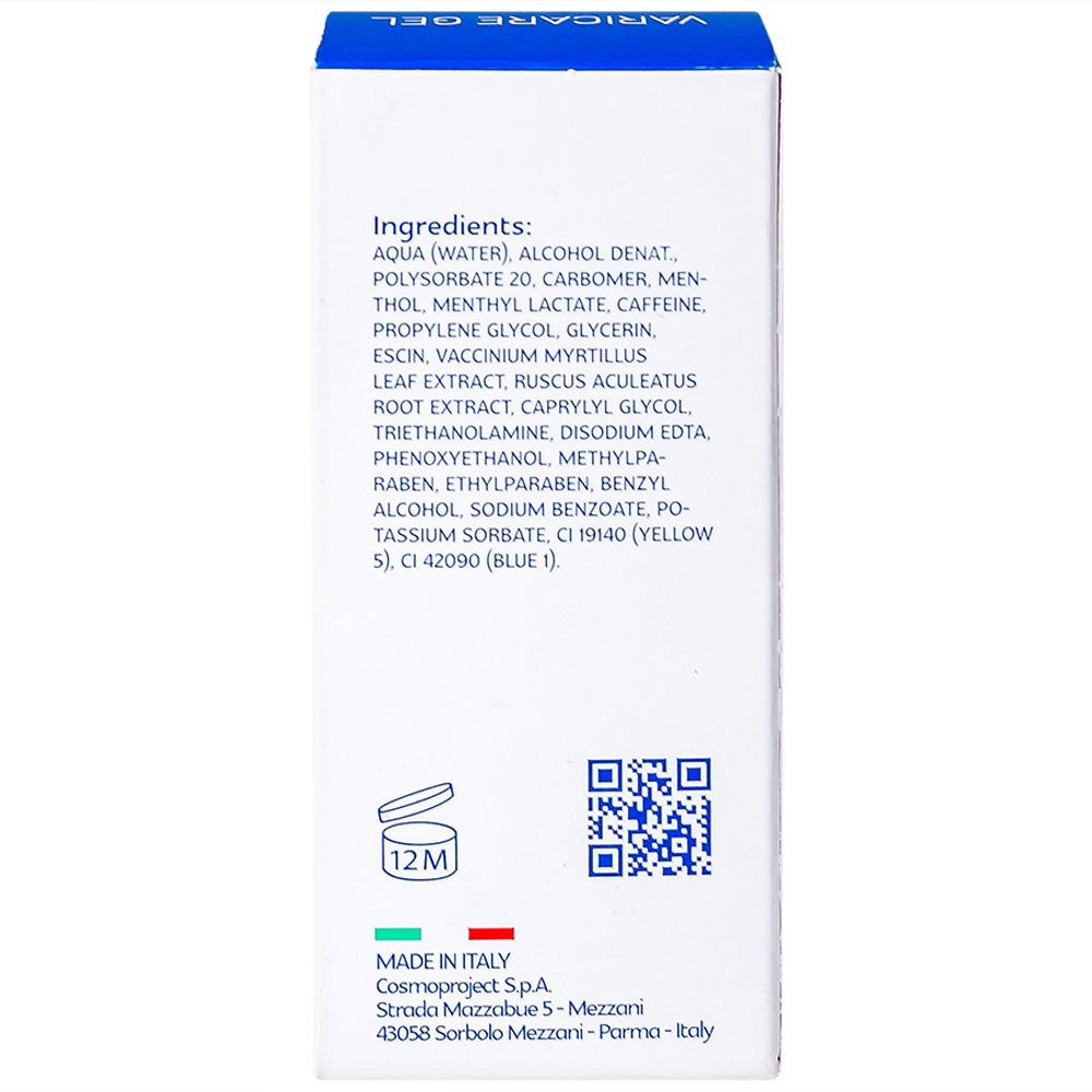 Hình ảnh Gel Varicare Medicosh hỗ trợ làm giảm các triệu chứng suy giãn tĩnh mạch chân (50ml)