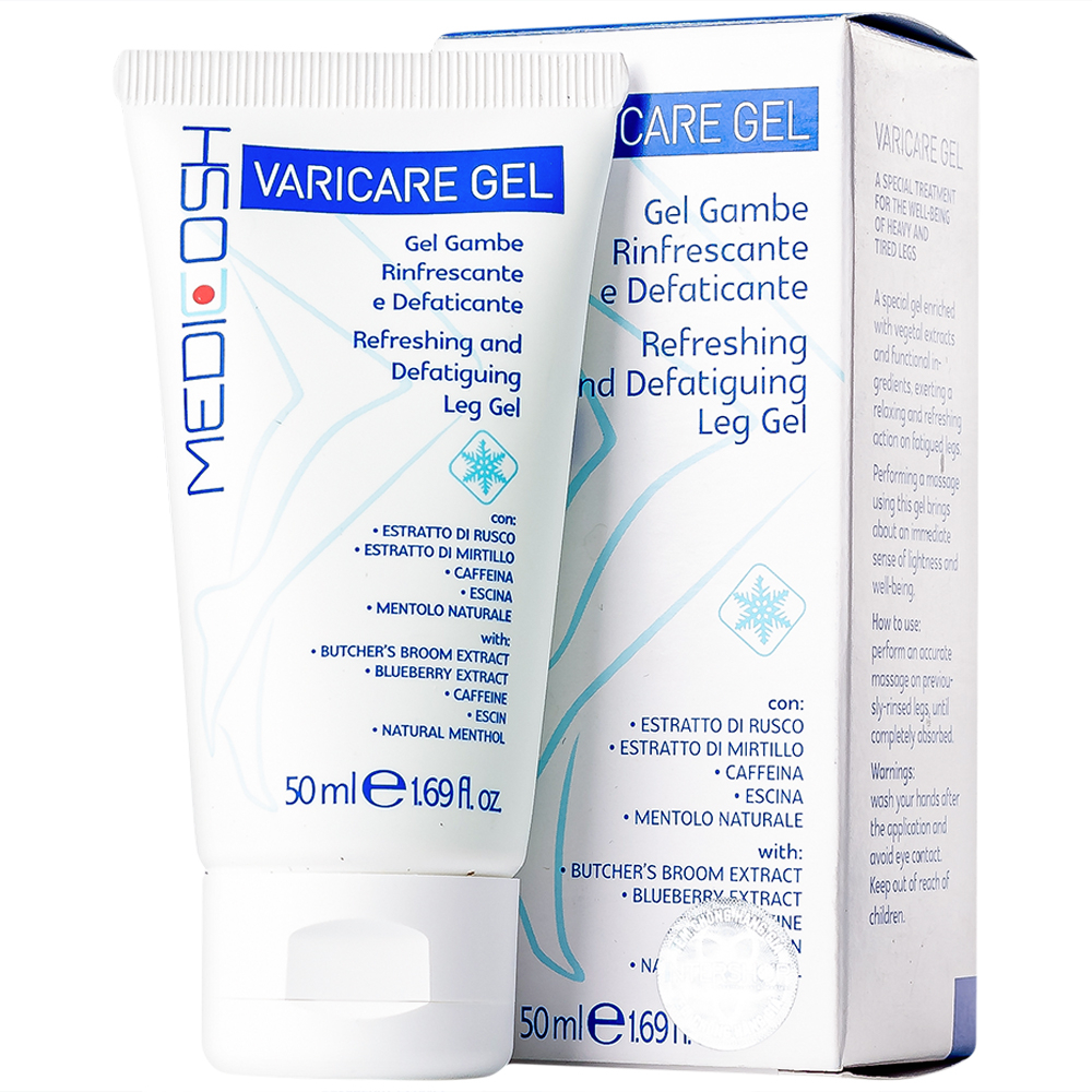 Hình ảnh Gel Varicare Medicosh hỗ trợ làm giảm các triệu chứng suy giãn tĩnh mạch chân (50ml)
