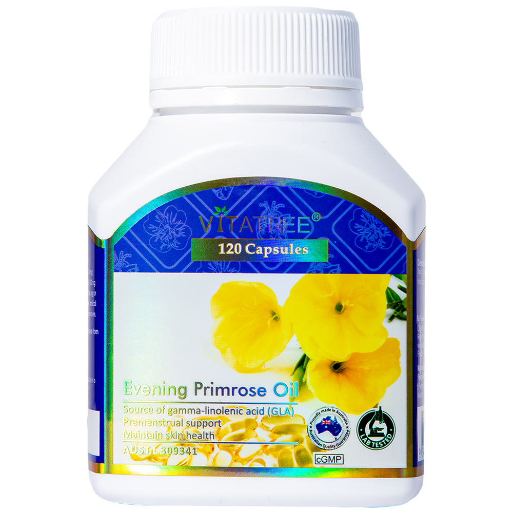 Hình ảnh Viên uống Evening Primrose Oil Vitatree hỗ trợ giảm triệu chứng của tiền kinh nguyệt (120 viên)