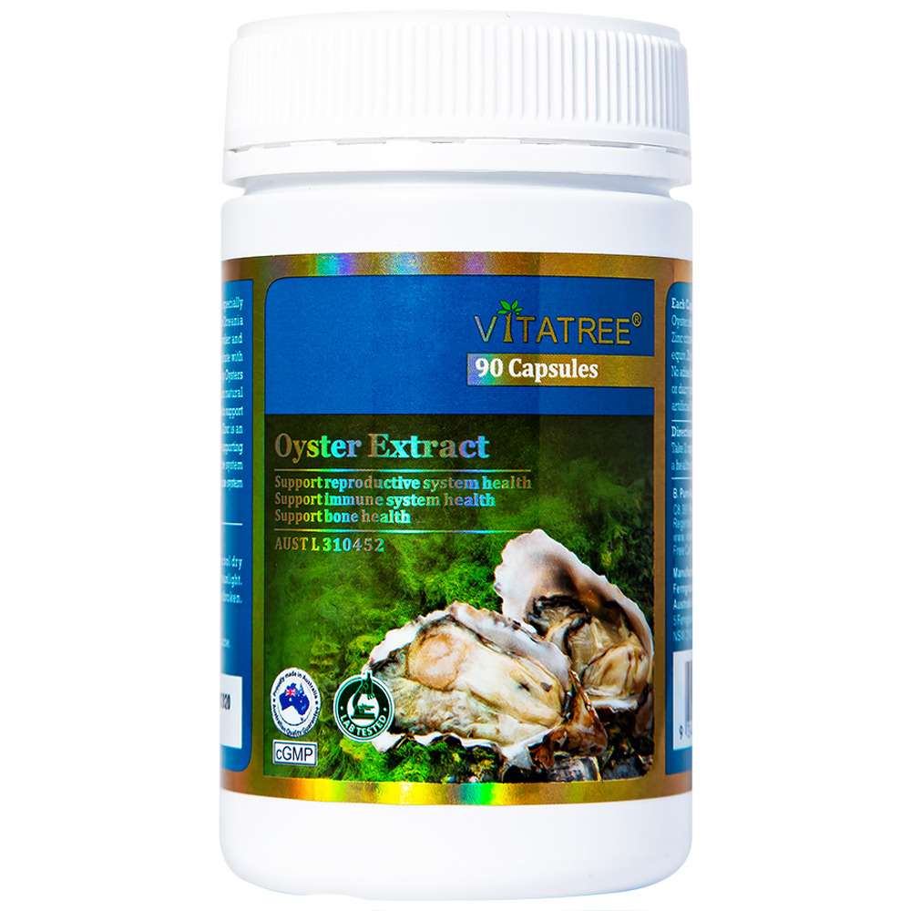 Hình ảnh Viên uống Oyster Extract Vitatree hỗ trợ duy trì sức khỏe sinh sản cho nam giới (90 viên)