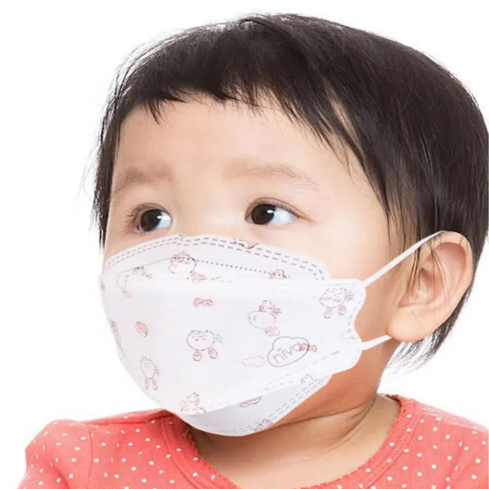 Hình ảnh Khẩu trang 4D Kids Niva thoáng khí, ngăn chặn vi khuẩn, giọt bắn (25 cái)